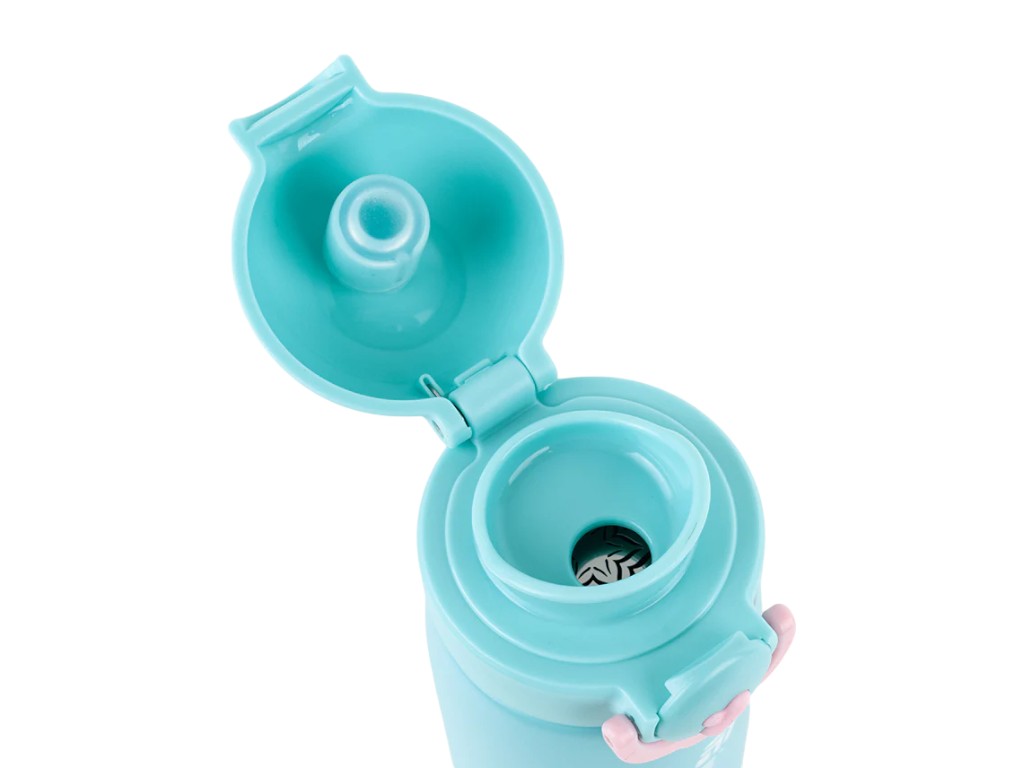 Термос с кнопкой Kite K25-1221-1 430 мл бирюзовый, с поильником, Kite