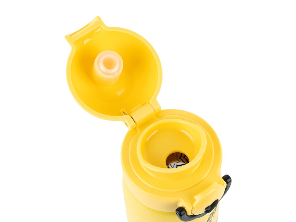 Термос с кнопкой Kite K25-1221-2 430 мл желтый, с поильником, Kite