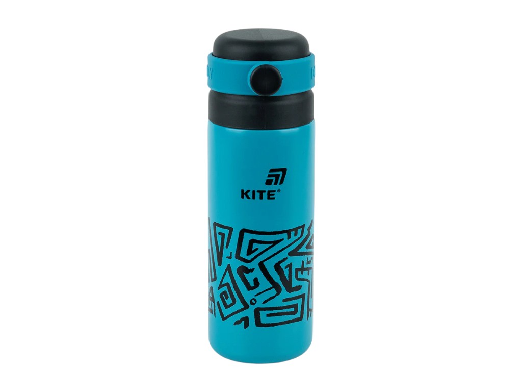 Термос Kite K25-1222-1 500 мл темно-бирюзовый, с крышкой-чашкой и поильником, Kite