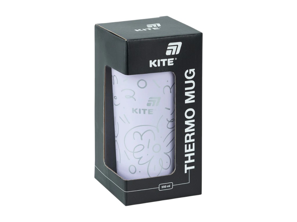 Термокружка з трубочкою Kite K25-1226-2 550 мл, з клапанами, Kite