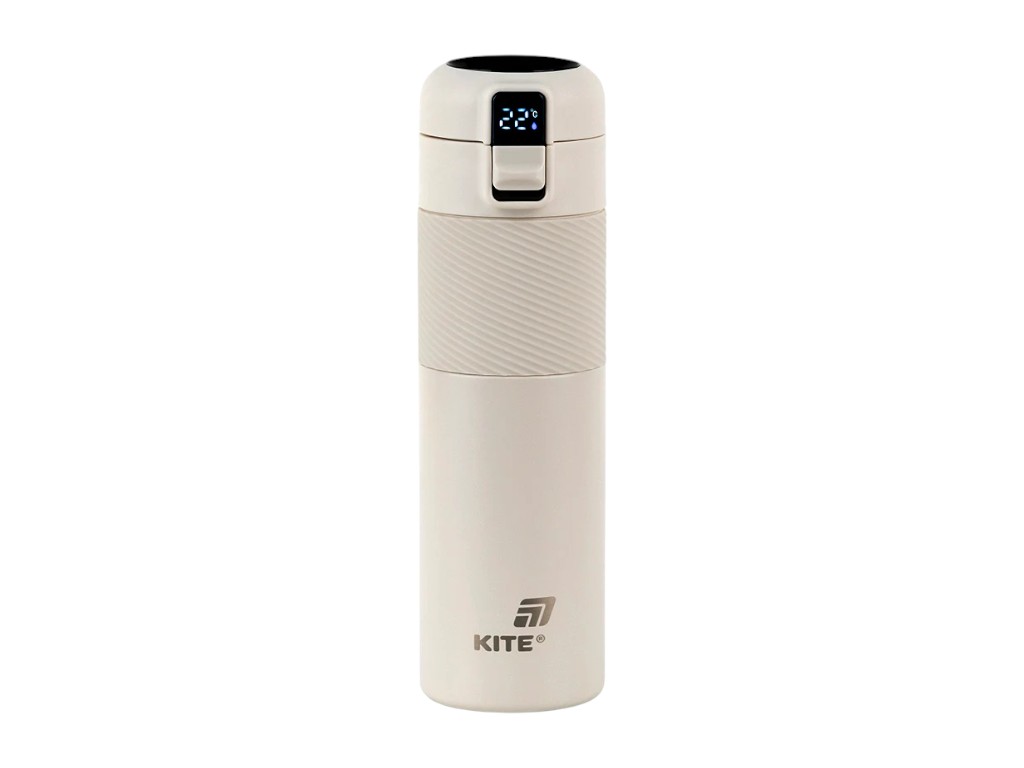 Термос з термодатчиком Kite K25-1227-1 450 мл бежевий, з дисплеєм, Kite