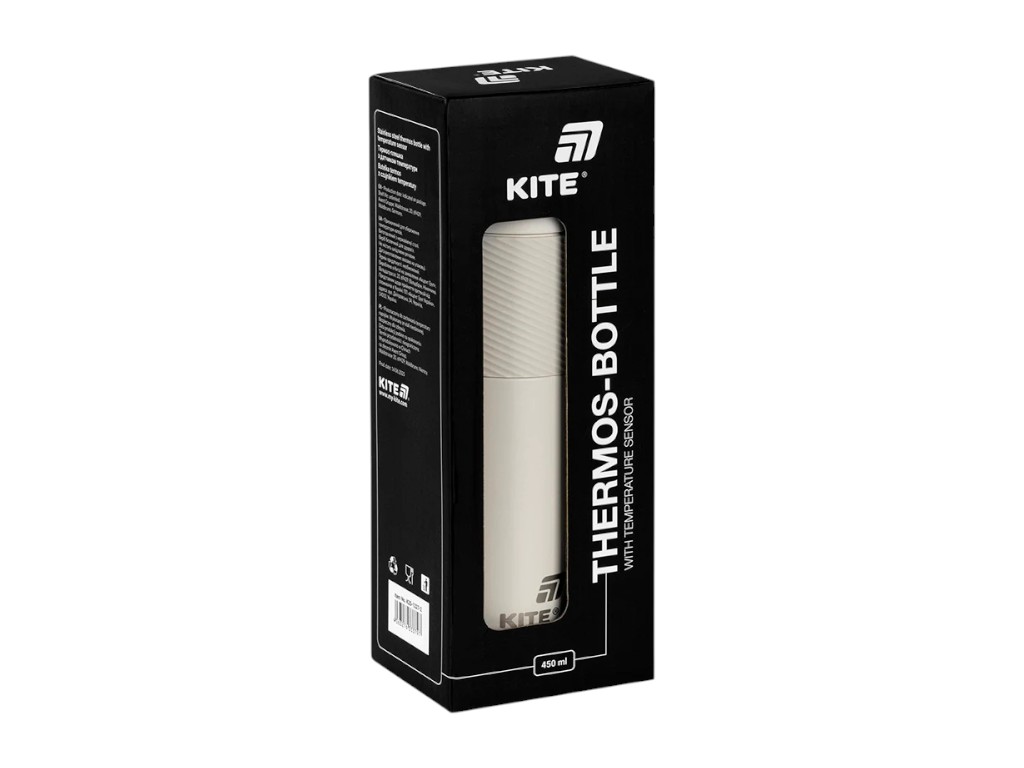 Термос з термодатчиком Kite K25-1227-1 450 мл бежевий, з дисплеєм, Kite