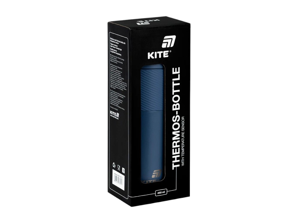 Термос з термодатчиком Kite K25-1227-2 450 мл синій, з дисплеєм, Kite