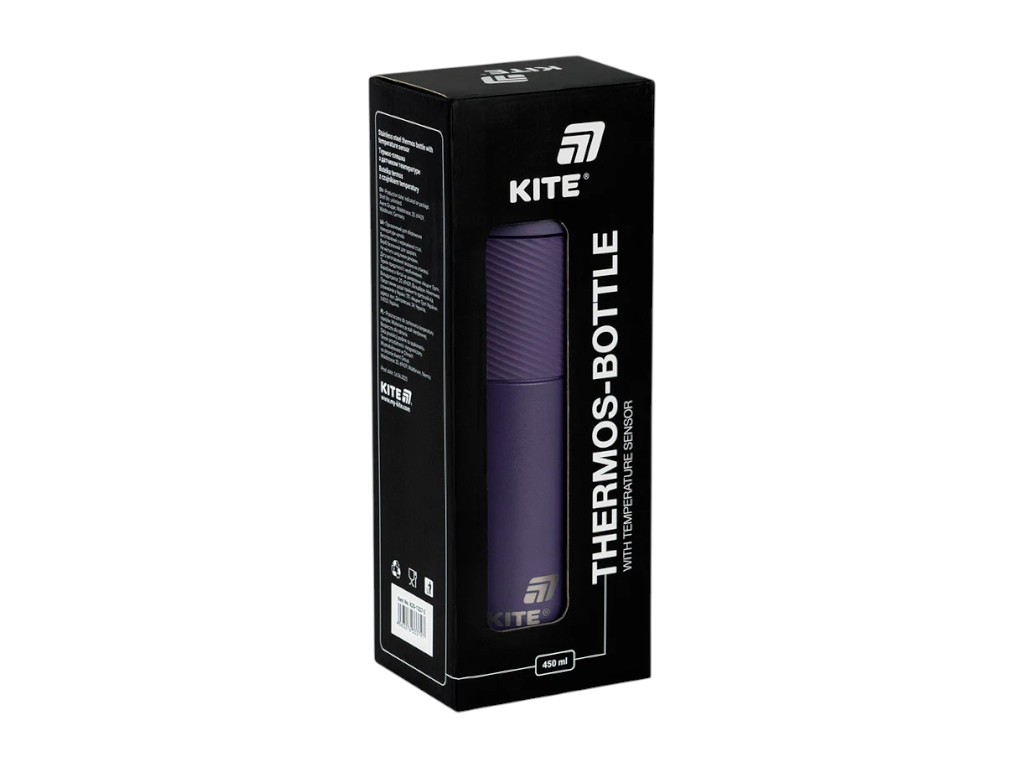 Термос з термодатчиком Kite K25-1227-3 450 мл фіолетовий, з дисплеєм, Kite