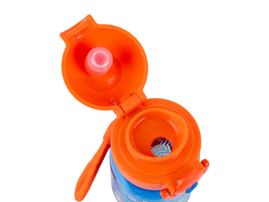 Бутылка для воды детская Cars Kite K25-1235-2, 360 мл, синяя, с сеточкой-фильтром, Kite