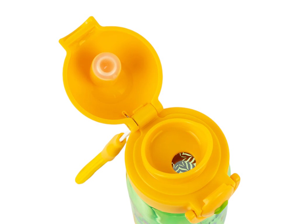 Бутылка для воды детская Zoo Kite K25-1235-3, 360 мл, зеленая, с сеточкой-фильтром, Kite