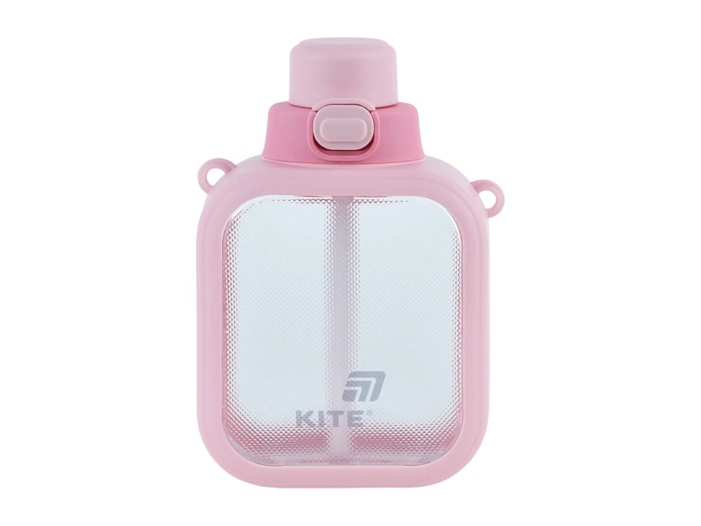 Бутылка для воды детская Kite K25-1237-3, 700 мл, розовая, квадратная форма, с лентой, Kite