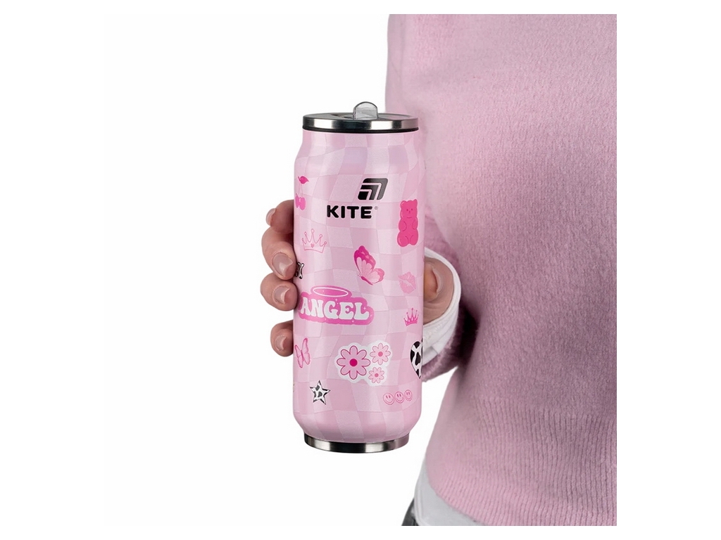 Термочашка з трубочкою 500мл Angel Kite K25-1264-2