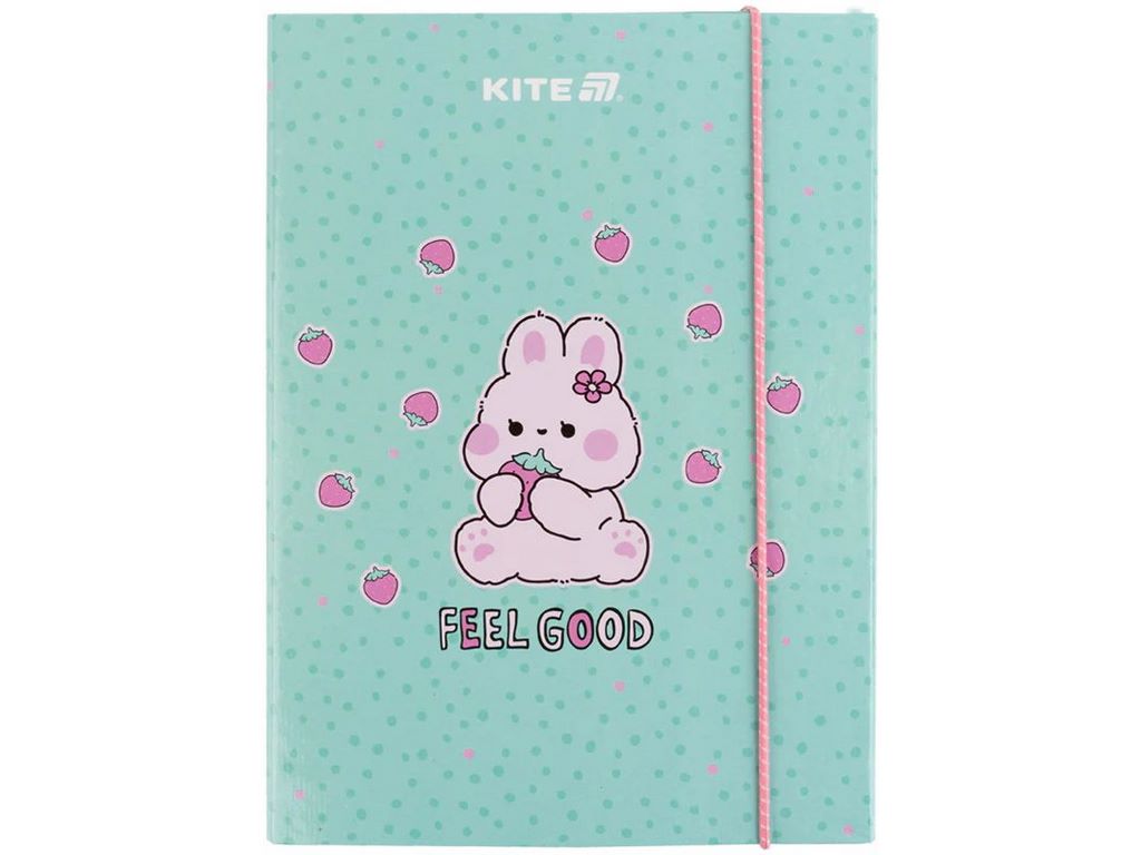 Папка для зошитів на гумці, картон, формат B5, дизайн Feel Good, Kite