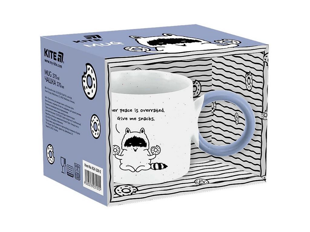Чашка 370 мл, Donut racoon, Kite