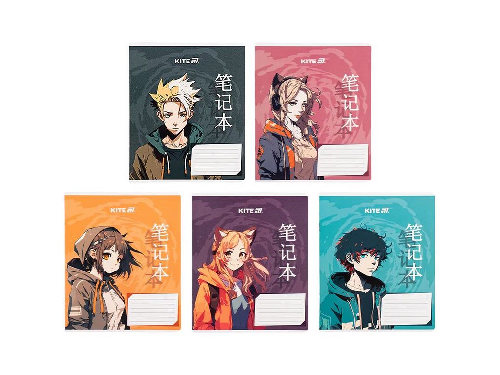 Зошит у клітинку 18 аркушів, Anime (ціна за 1шт)