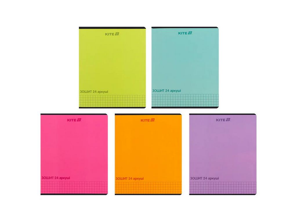 Зошит у клітинку 24 аркуши, One color (ціна за 1шт)