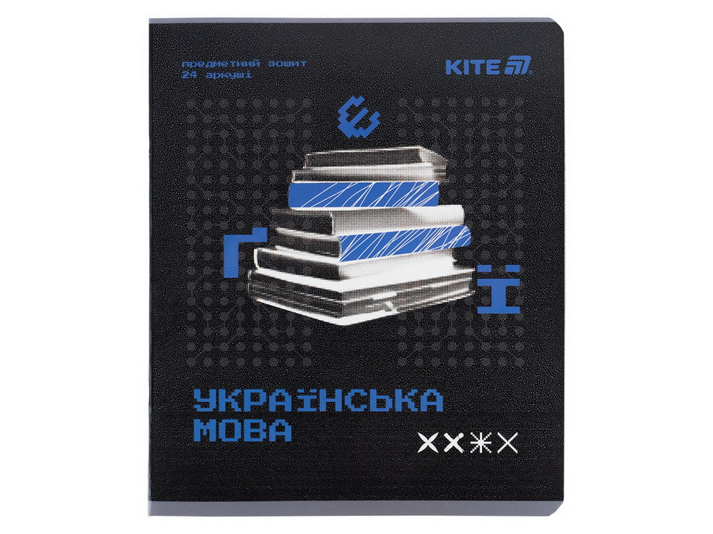 Зошит предметний у лінію на 24 аркуша з української мови, Techno, упаковка 20шт (ціна за 1шт)
