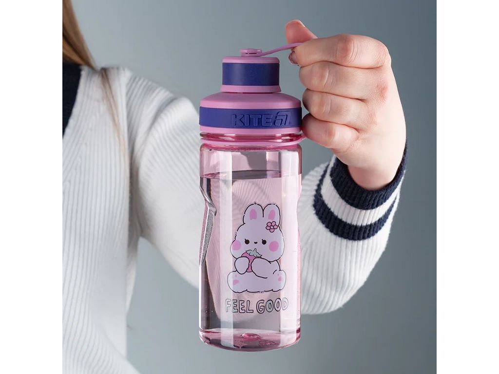 Бутылочка для воды, объем 500 мл, тритан, лиловая, Feel Good, Kite