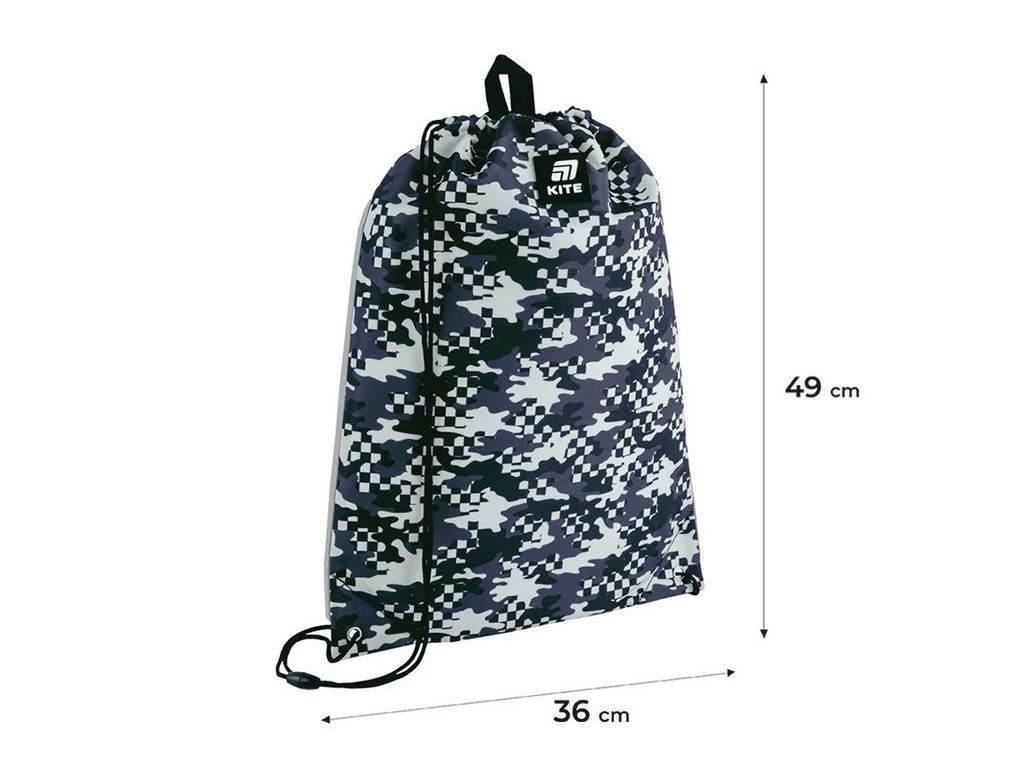 Сумка для обуви со шнурками K25-600L-2, 49×36 см, затяжка шнурком, Kite