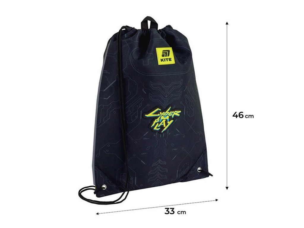 Сумка для обуви со шнурками Cyber K25-600M-10, 46×33 см, затяжка шнурком, Kite