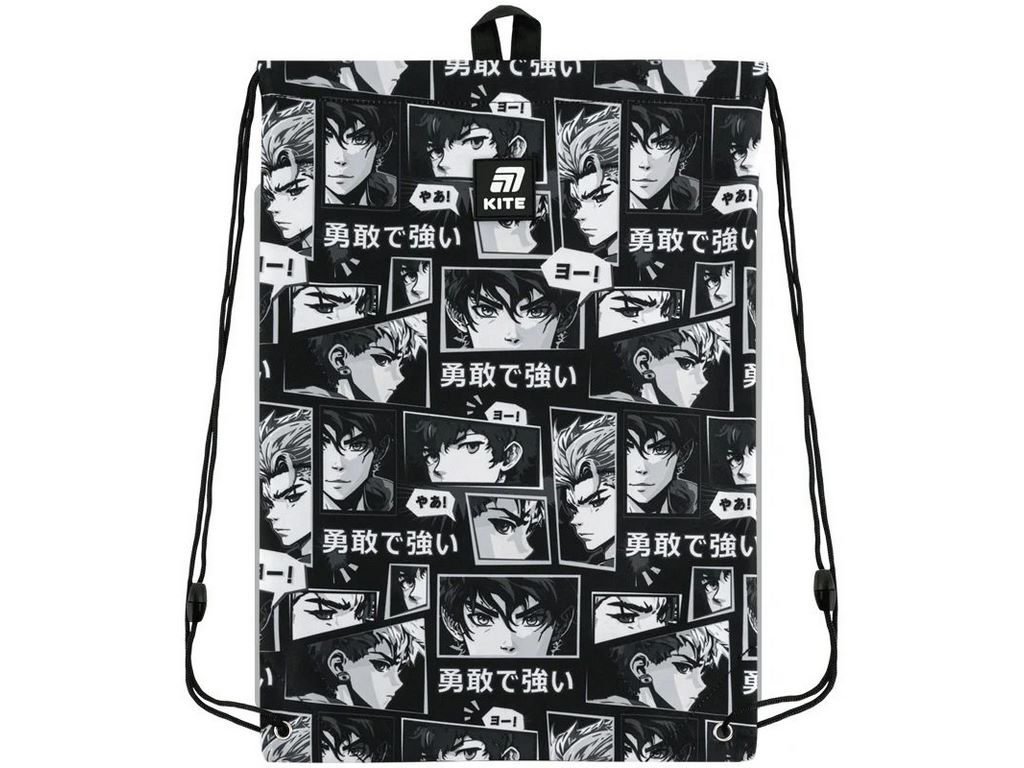 Сумка для обуви со шнурками Anime Boy K25-600M-12, 46×33 см, затяжка шнурком, Kite