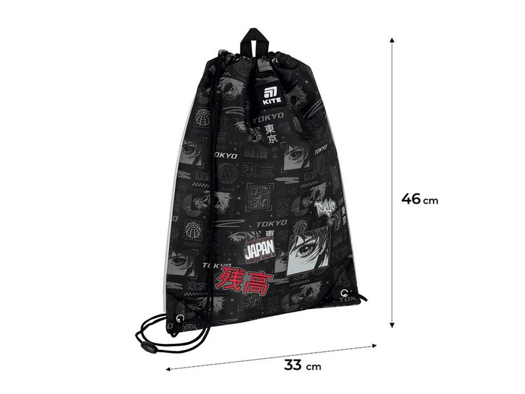 Сумка для обуви со шнурками Tokyo K25-600M-14, 46×33 см, затяжка шнурком, Kite