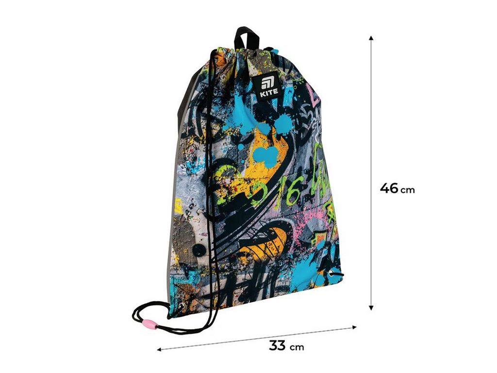 Сумка для обуви со шнурками Street Art K25-600M-15, 46×33 см, затяжка шнурком, Kite