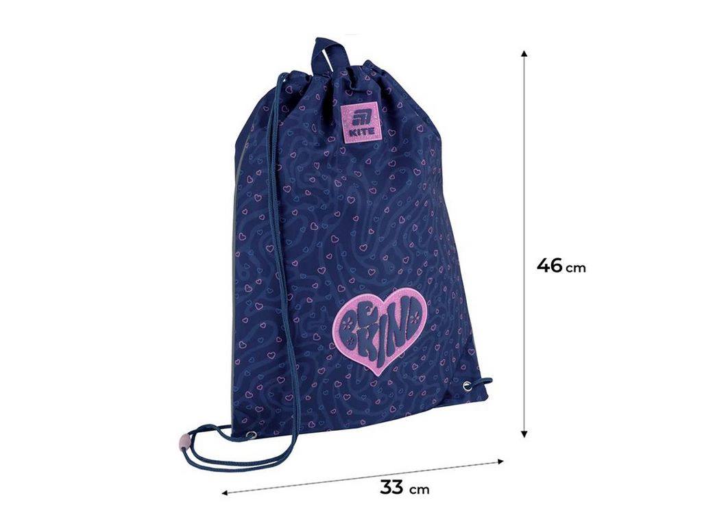 Сумка для обуви со шнурками Be Kind K25-600M-9, 46×33 см, затяжка шнурком, Kite