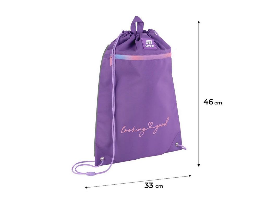 Сумка для обуви со шнурками Looking Good K25-601M-13, 46×33 см, затяжка шнурком, Kite