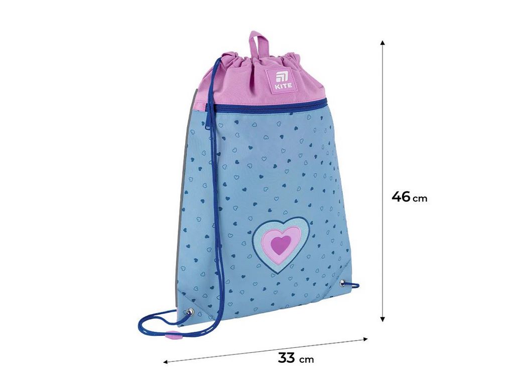 Сумка для обуви со шнурками Lovely K25-601M-15, 46×33 см, затяжка шнурком, Kite