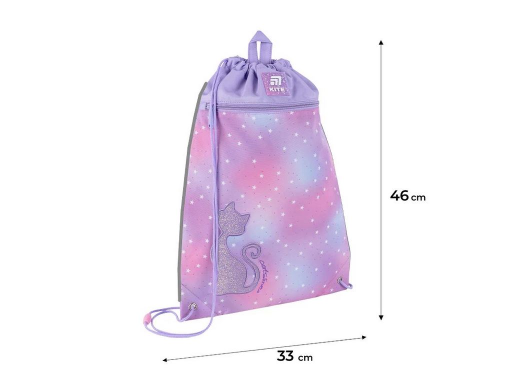 Сумка для обуви со шнурками Catsline K25-601M-19, 46×33 см, затяжка шнурком, Kite