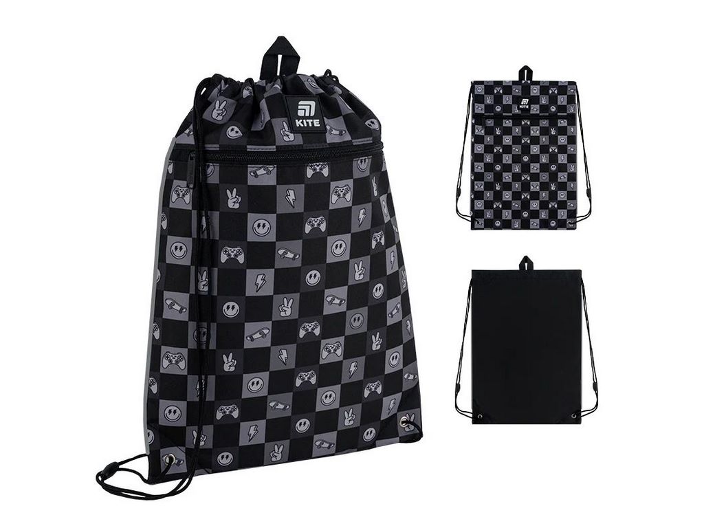 Сумка для обуви со шнурками Game On K25-601M-4, 46×33 см, затяжка шнурком, Kite
