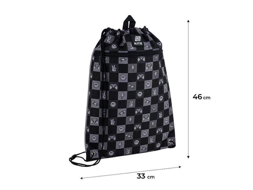 Сумка для обуви со шнурками Game On K25-601M-4, 46×33 см, затяжка шнурком, Kite