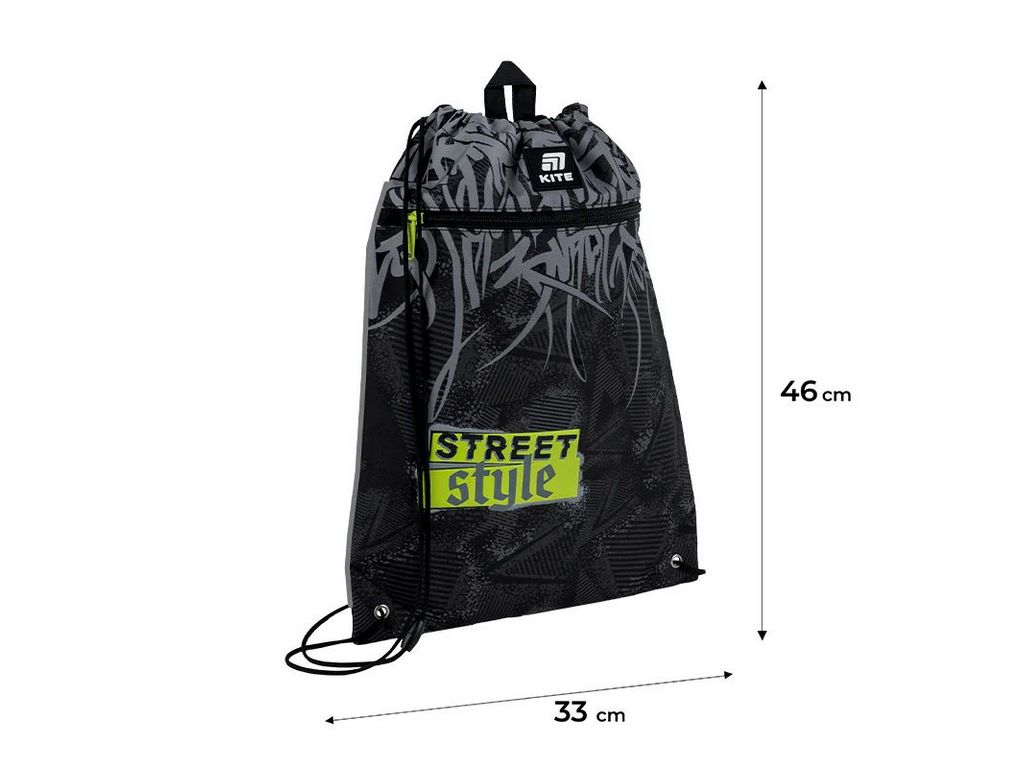 Сумка для обуви со шнурками Street Style K25-601M-6, 46×33 см, затяжка шнурком, Kite