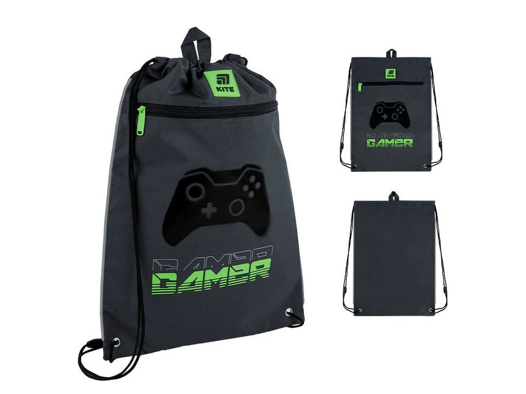 Сумка для обуви со шнурками Gamer K25-601M-8, 46×33 см, затяжка шнурком, Kite