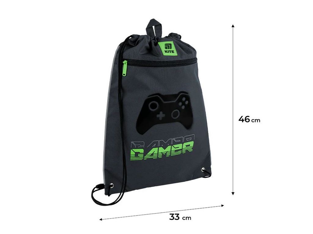Сумка для обуви со шнурками Gamer K25-601M-8, 46×33 см, затяжка шнурком, Kite