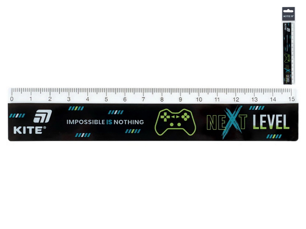 Лінійка пластикова Kite Next Level K26-090-2, 15 см