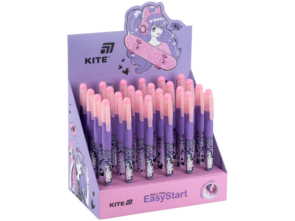 Ручка кулькова Kite Easy Start Anime Dream K26-099-1, синя