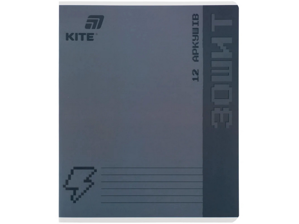 Зошит шкільний Kite One Color, 12 аркушів, клітинка, 5 видів (ціна за 1шт), Kite