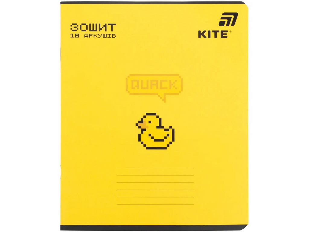 Зошит шкільний у лінію Kite One Color, 18 аркушів, фактурна обкладинка, 5 видів (ціна за 1шт)
