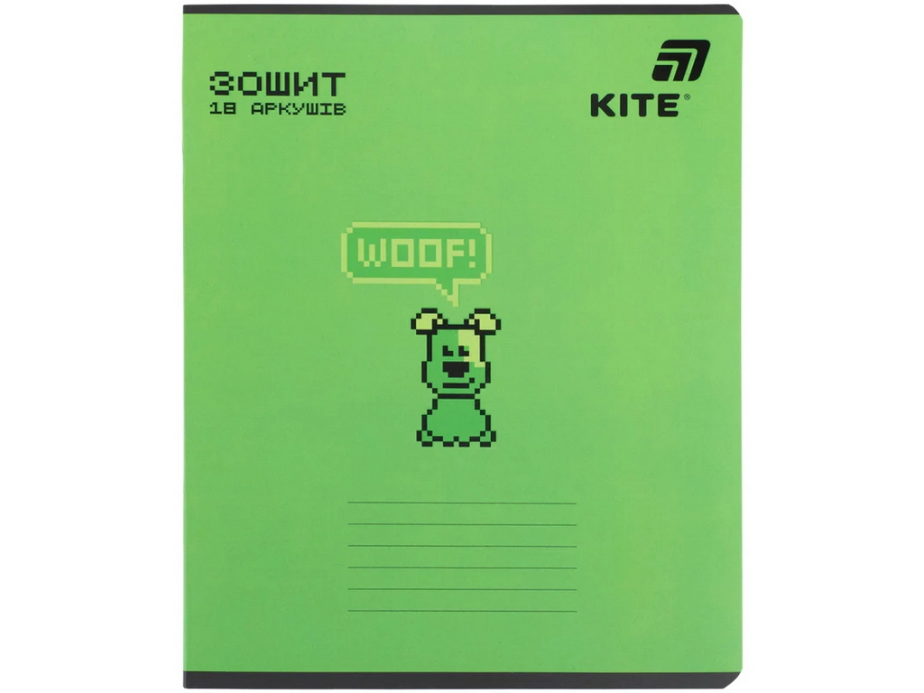 Зошит шкільний у лінію Kite One Color, 18 аркушів, фактурна обкладинка, 5 видів (ціна за 1шт)