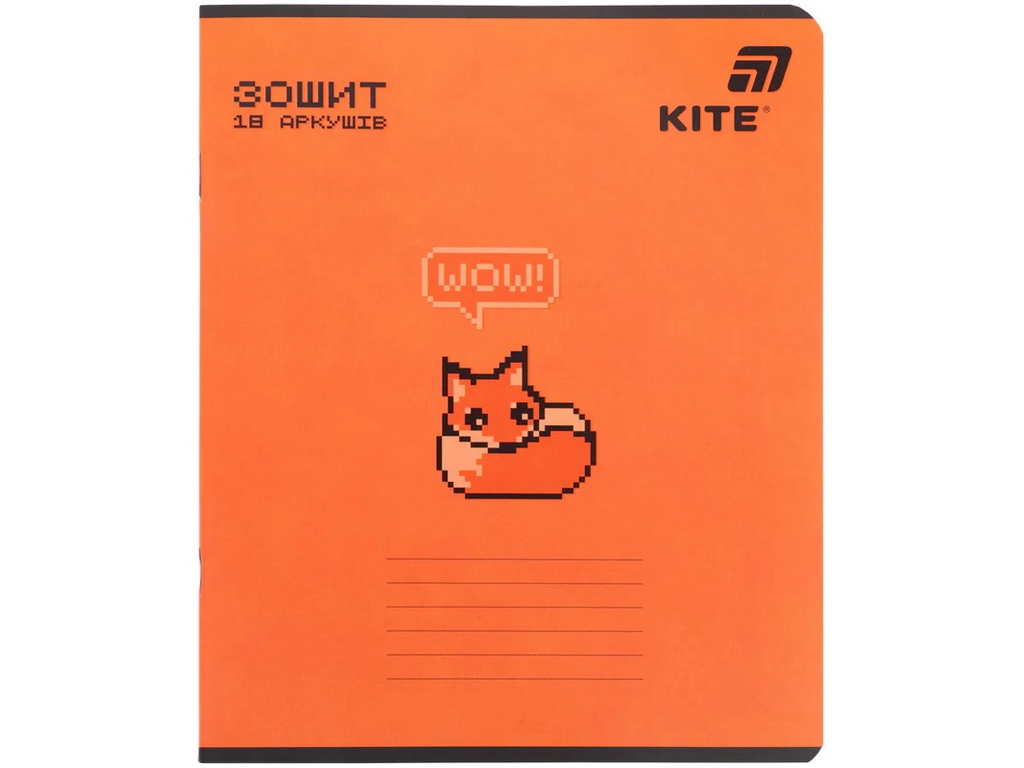 Зошит шкільний у лінію Kite One Color, 18 аркушів, фактурна обкладинка, 5 видів (ціна за 1шт)