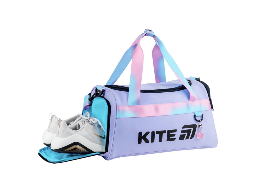 Сумка спортивная школьная Shine On K26-2505-1, 20x41x24 см, отделение для обуви, Kite