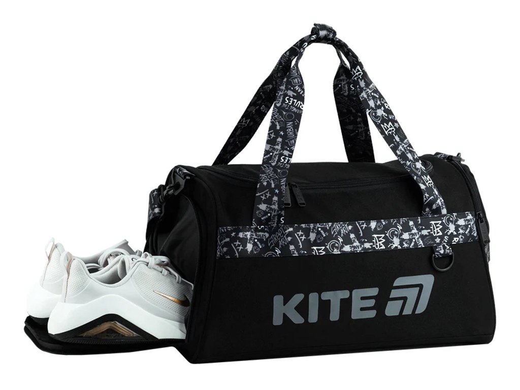Сумка спортивная школьная No Rules K26-2505-2, 20x41x24 см, отделение для обуви, Kite
