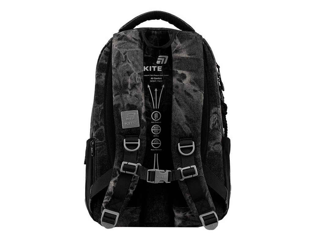 Рюкзак школьный ортопедический Kite Education teens Denim Core, 42 см, светоотражающие элементы