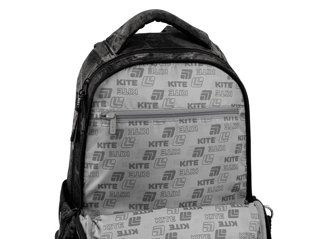 Рюкзак школьный ортопедический Kite Education teens Denim Core, 42 см, светоотражающие элементы