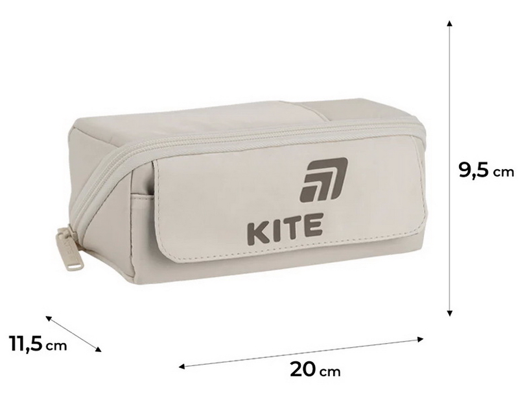 Пенал на 1 отделение Kite K26-2702-1, бежевый