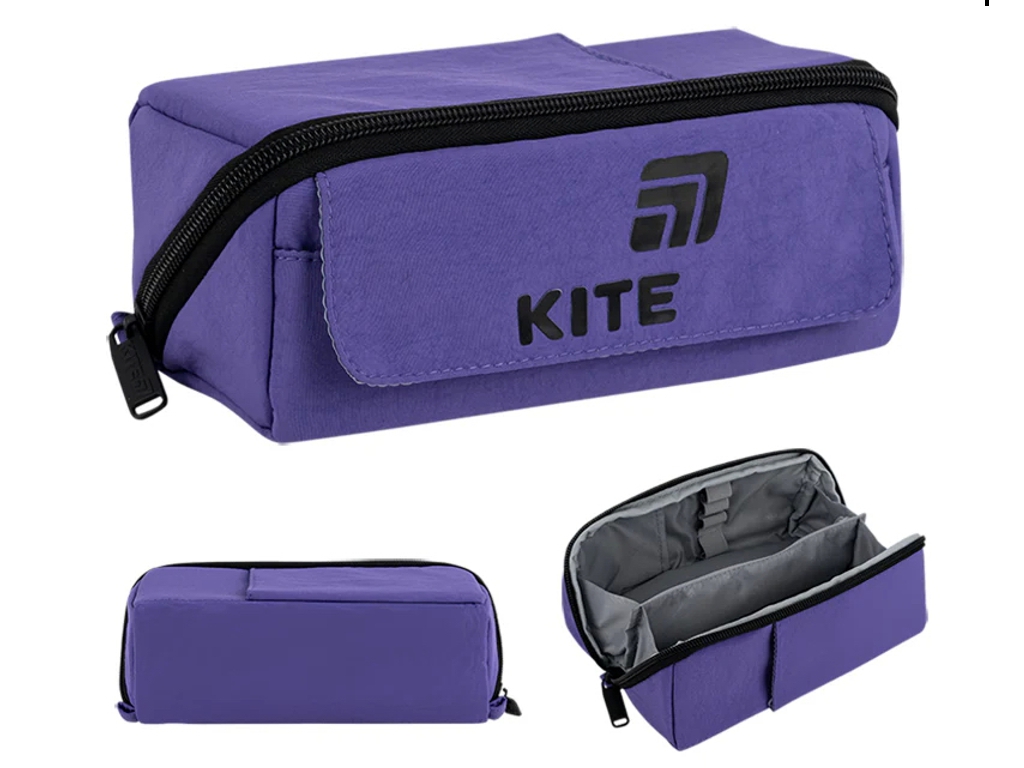 Пенал м’який з кишенями Kite K26-2702-4, 20 см, на блискавці, Kite