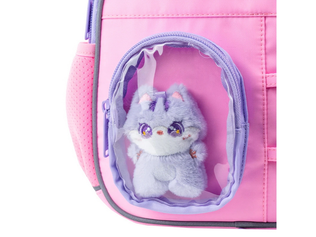 Рюкзак детский Kite Kids Cat&amp;Fun K26-2737XXS-1, с плюшевой игрушкой
