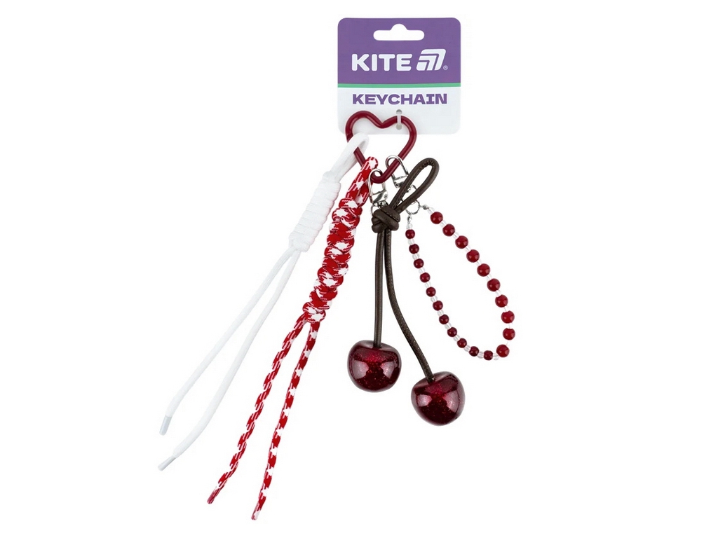 Брелок-підвіска Kite K26-3002-34 з вишнями та декоративними шнурами