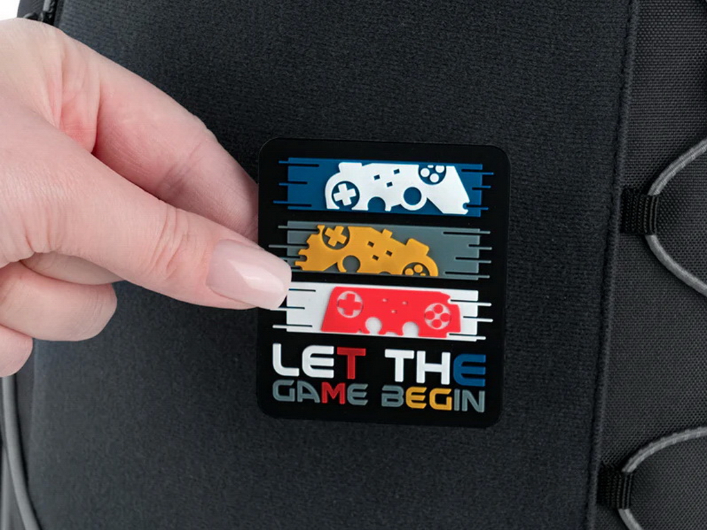 Набір бейджа на липучці та підвіски Let the Game Begin, 2 шт., Kite