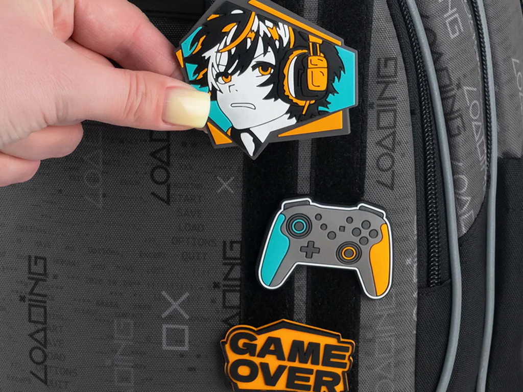 Набір бейджів на липучці Game Over, 3 шт., Kite
