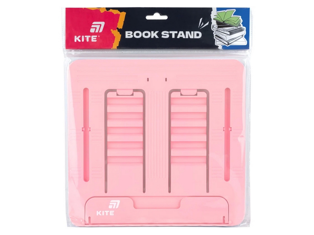 Підставка для книг Kite K26-330-1, регульований кут нахилу, світло-рожева