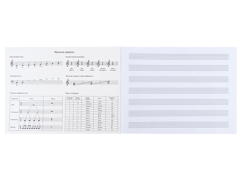 Тетрадь для нот Kite Music K26-405, A5, 20 листов